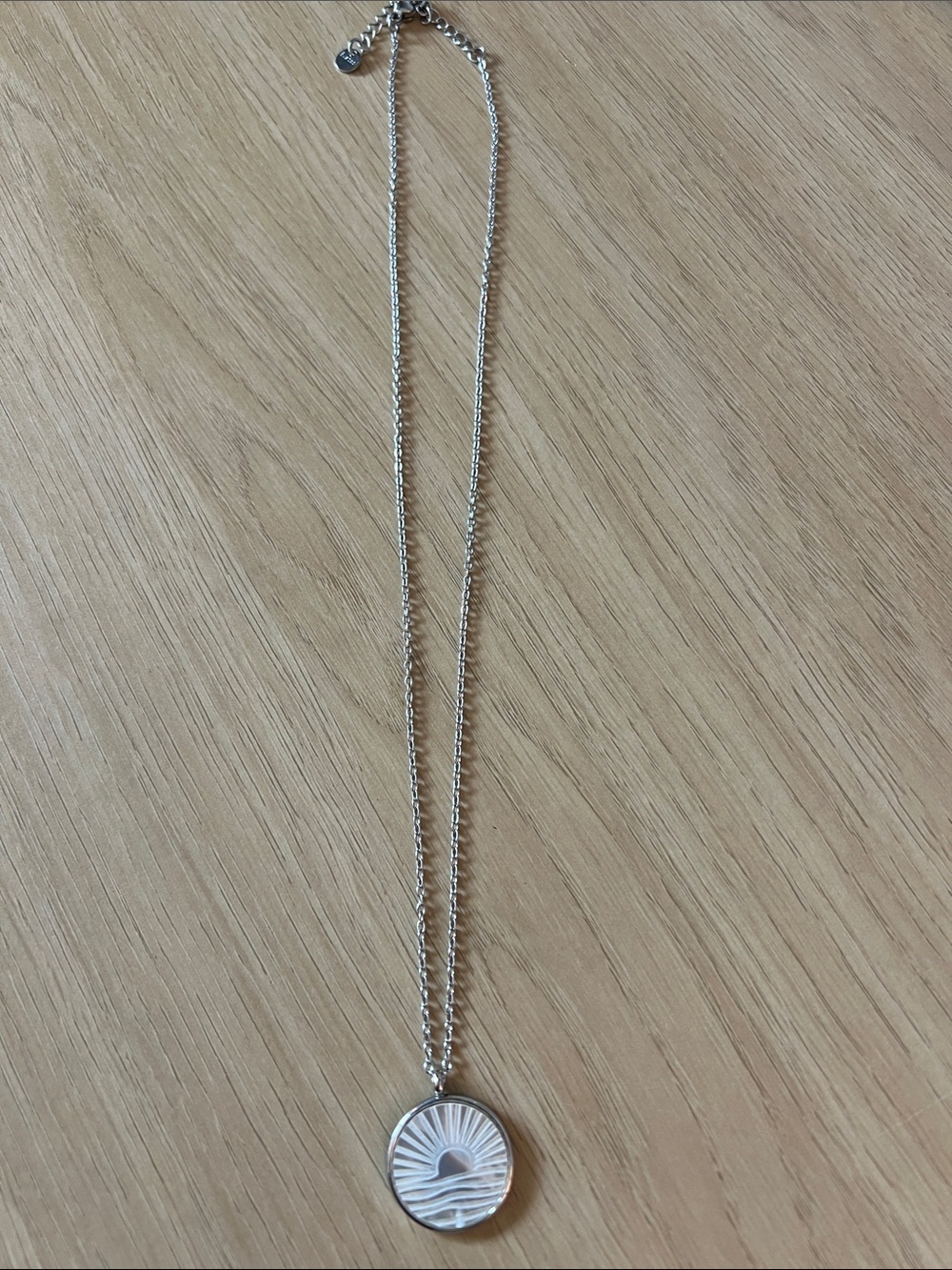 Silver Radiant Sun Pendant Necklace for Women